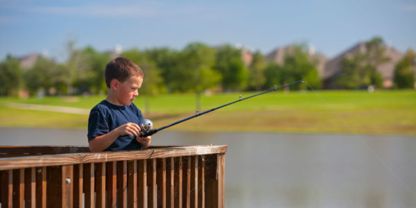 Kid Fishing in Bridgeland
