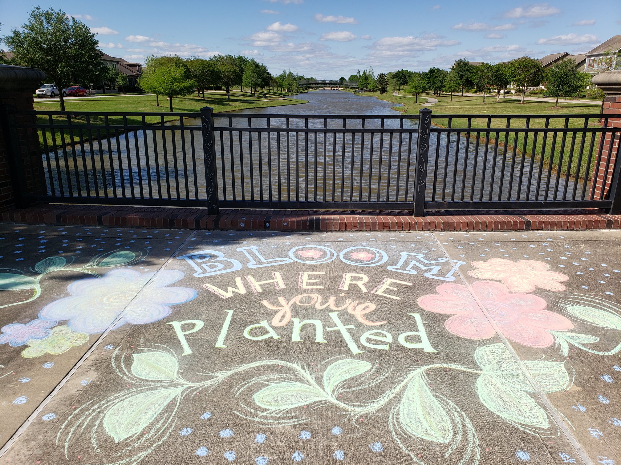 Lakeland Heights Bridge with Chalk