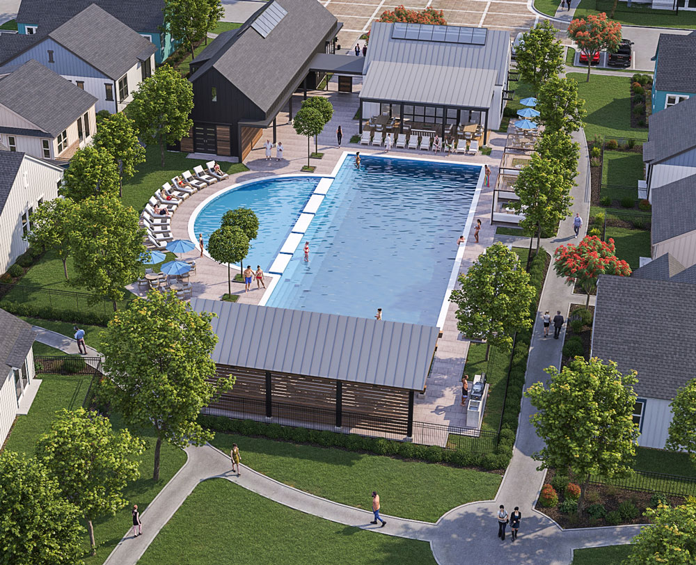 Bridgeland build-to-rent community Wingspan Pool