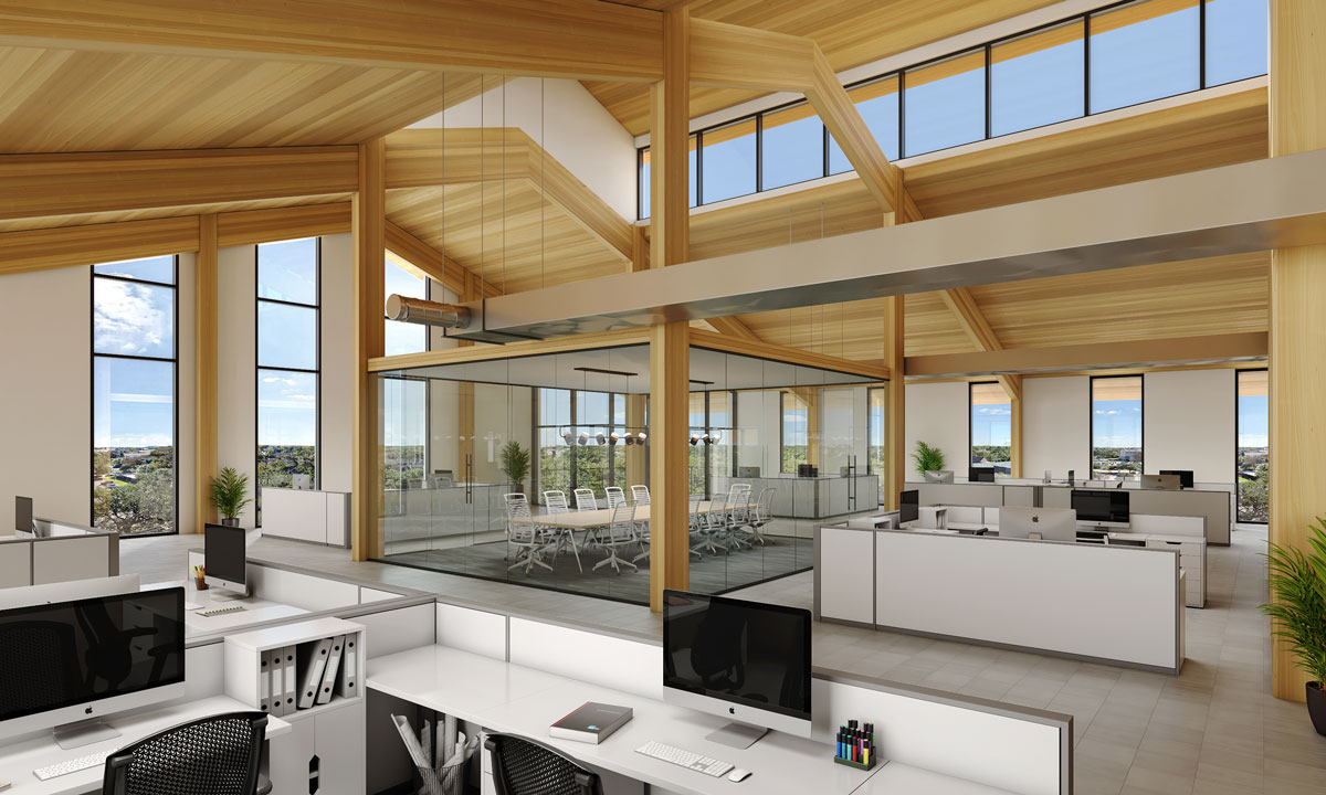 Bridgeland Mass Timber Office Interior